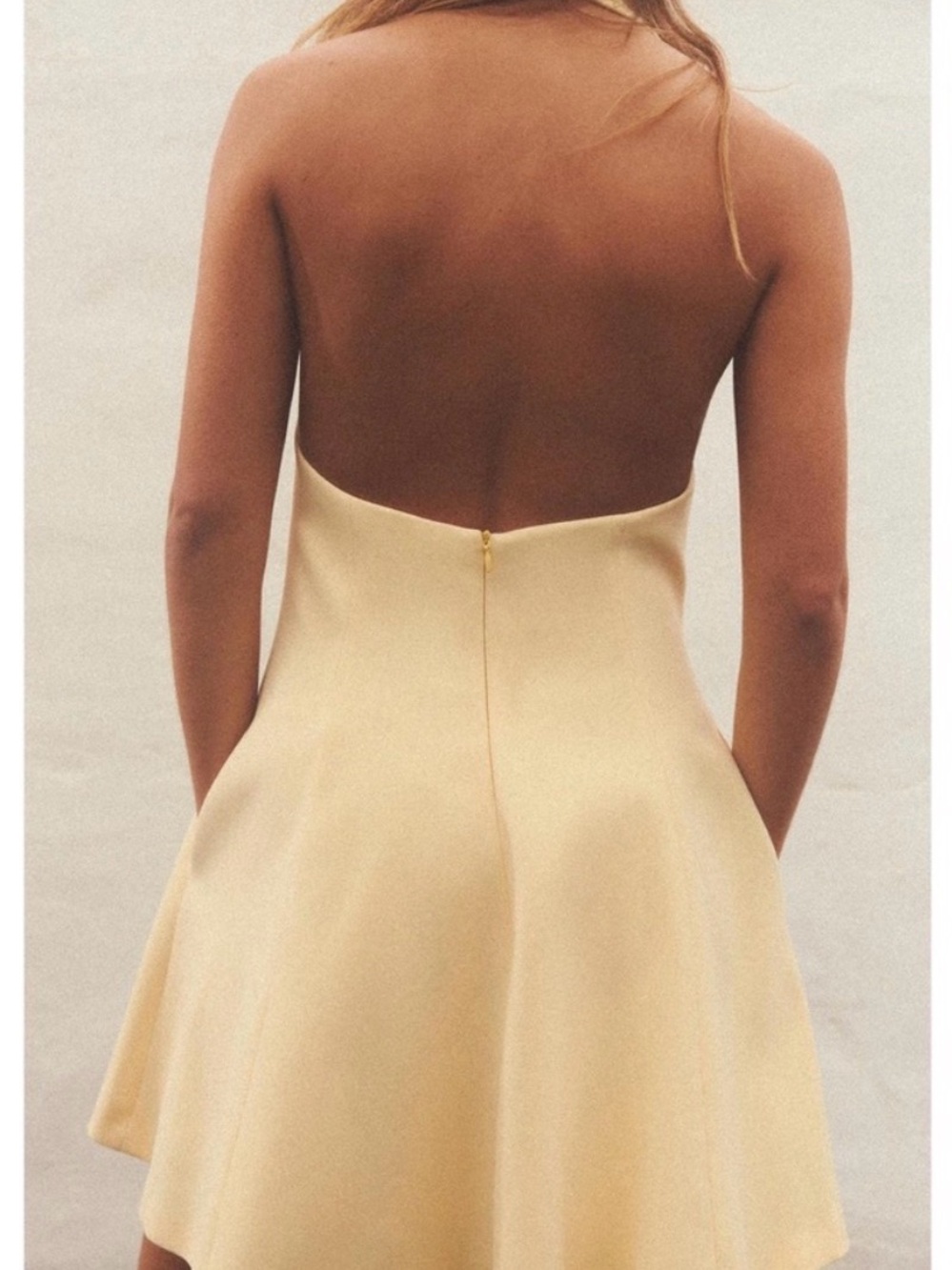 Zara white halter neck flared mini - Picture 5 of 7